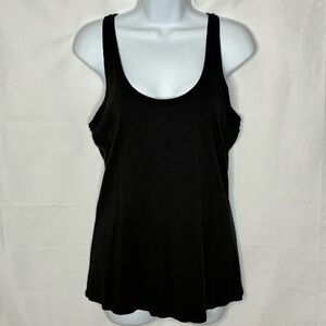 🐼 3/$25 GO International Black Natural Fiber Tank Top size Large